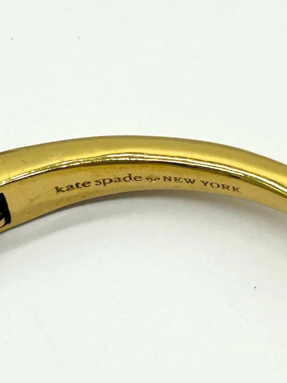 Kate Spade Raise the Bar Gold Hinged Bangle Bracelet